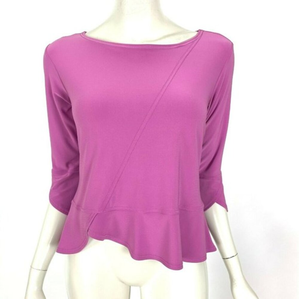 Sympli Lilac Blouse Top 3/4 Sleeve Stretch